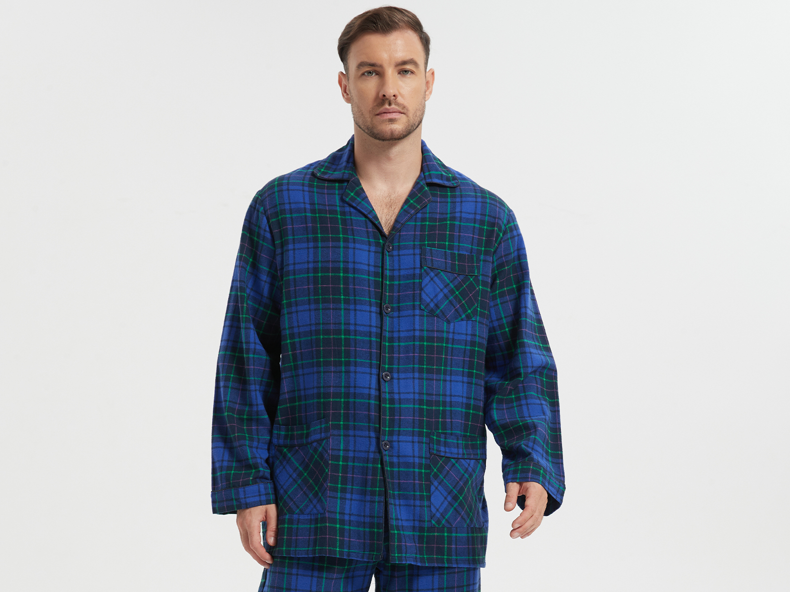 Watch men flannel pajama set on Amazon Live